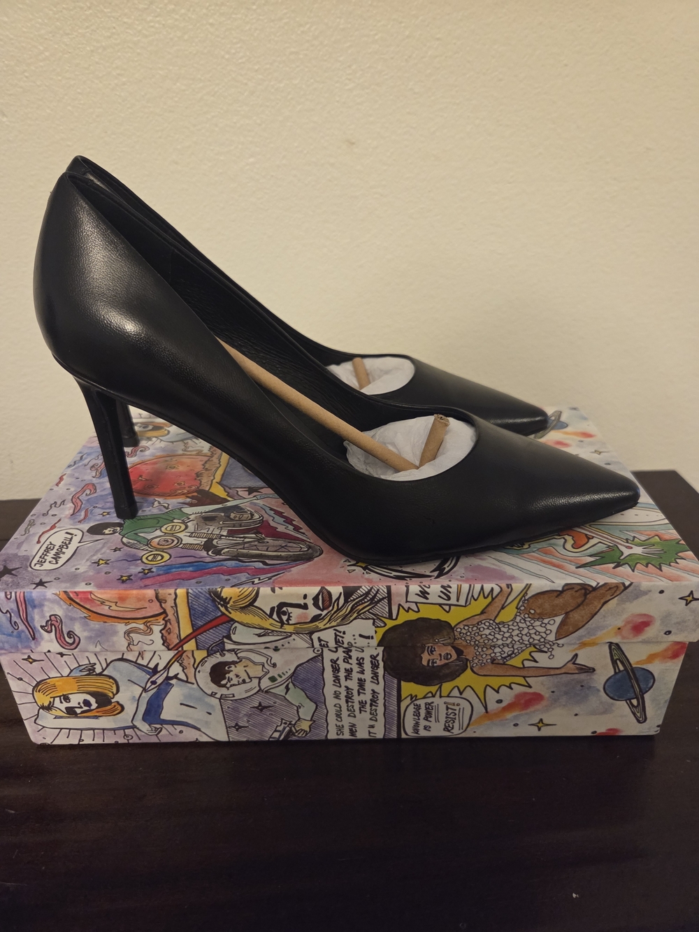 Like New, Jeffrey Campbell, Classic Black Pointed-Toe Women's Pumps, Size 8
